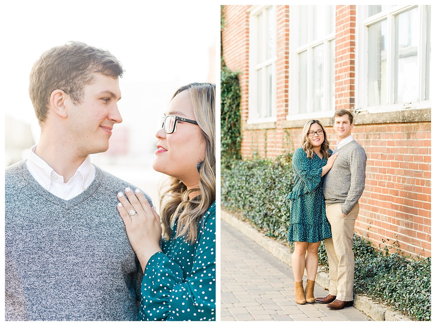 engagement session in marrietta square