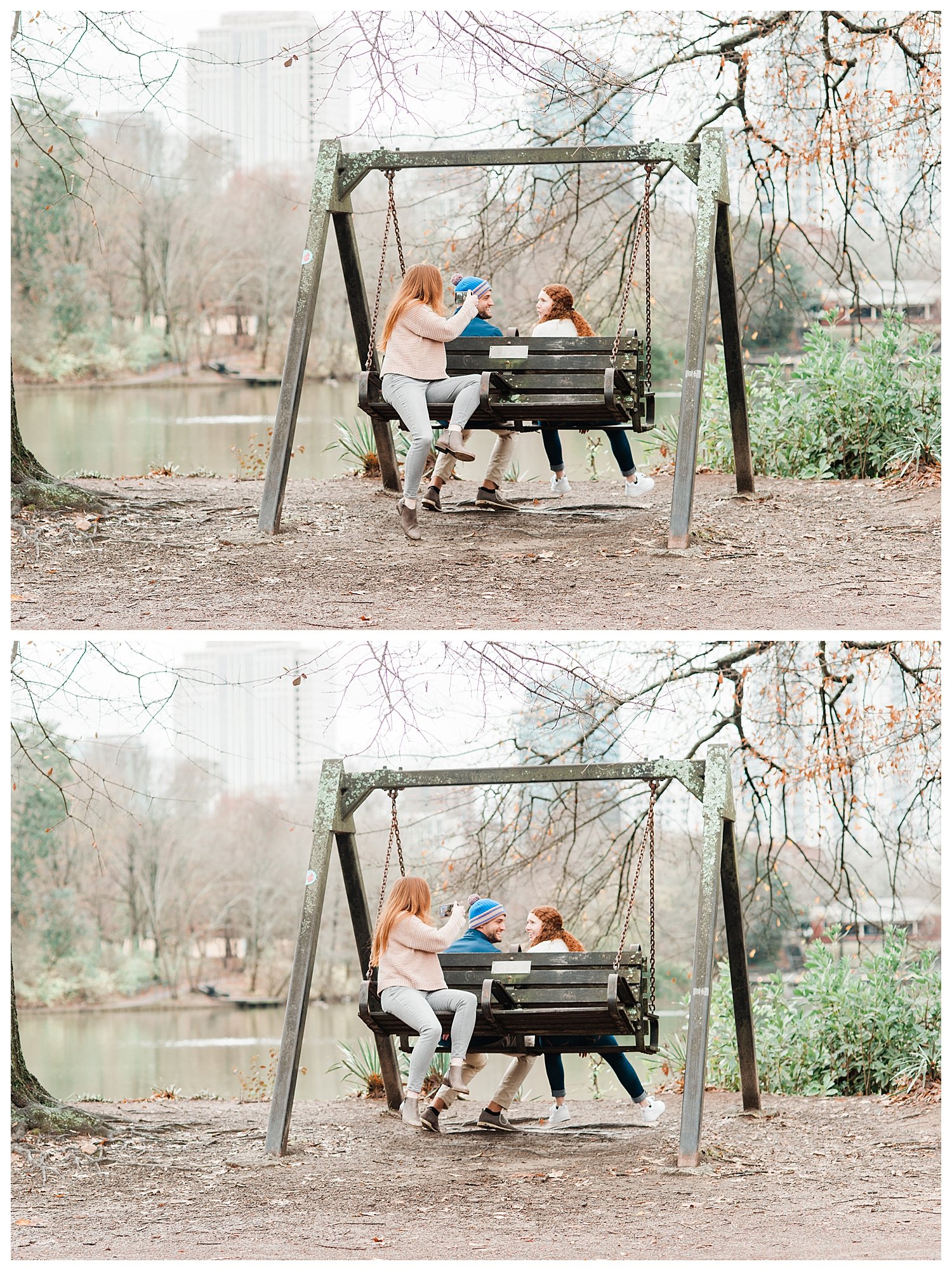 engagement proposal at piedmont park atlanta