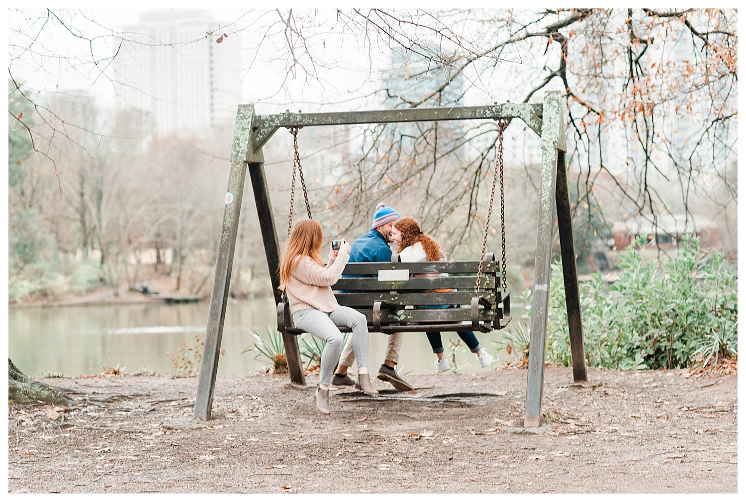 engagement proposal at piedmont park atlanta