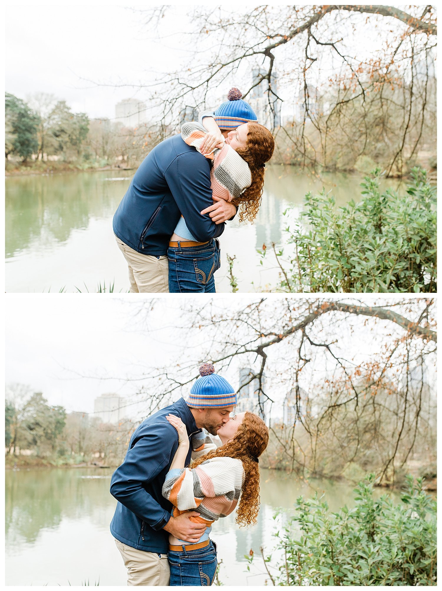 engagement proposal at piedmont park atlanta
