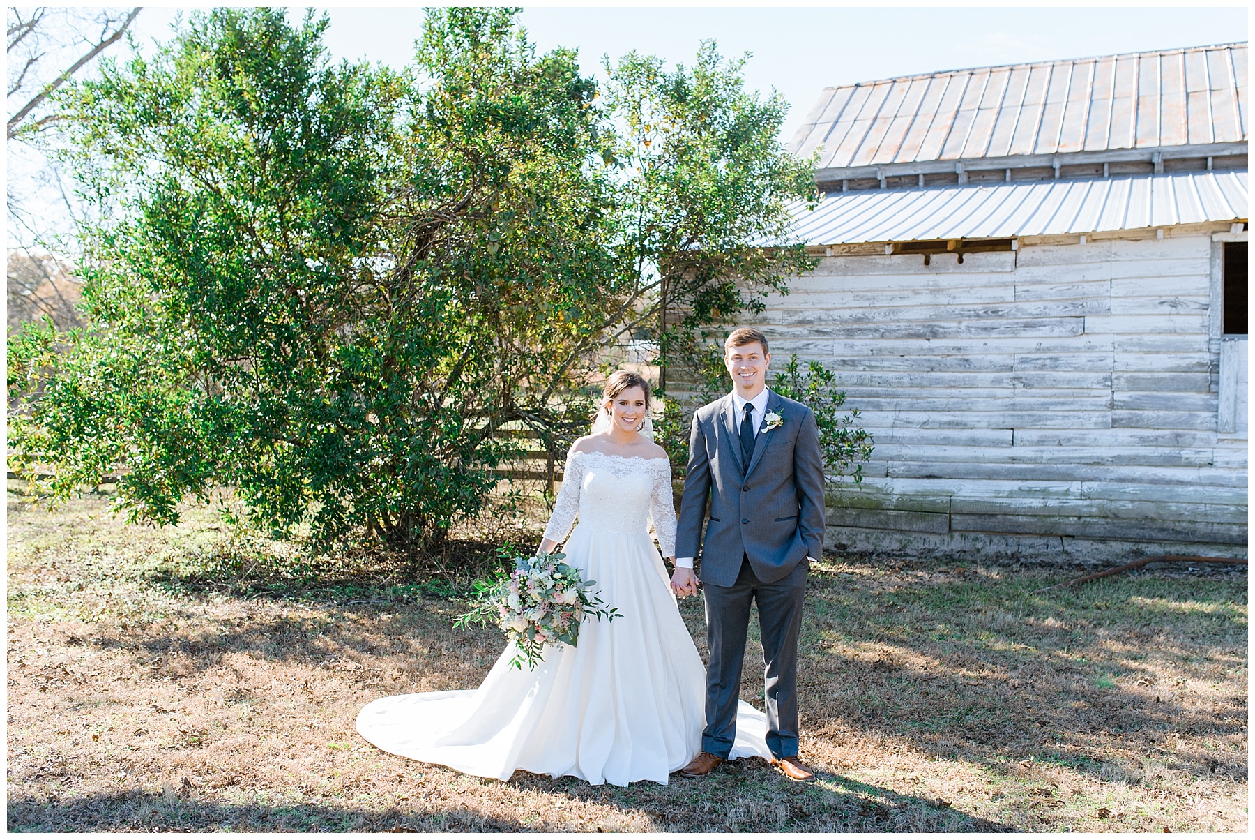 Romantic rustic wedding at The Wedding Barn at L'Horne