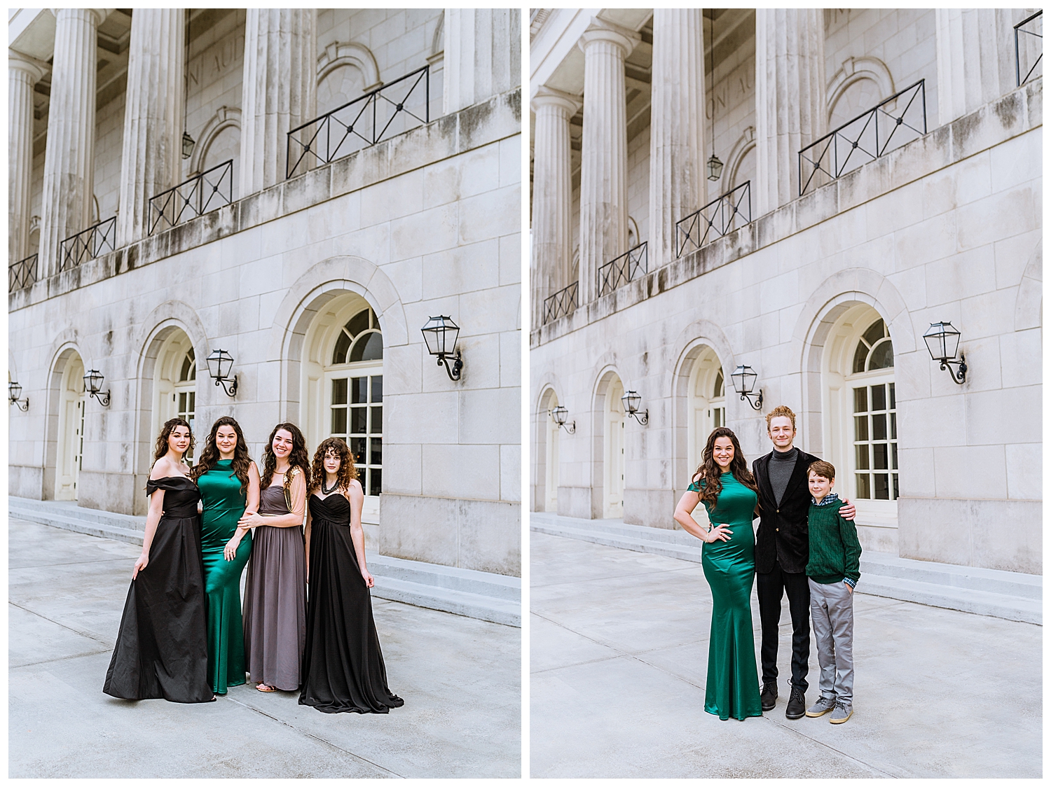 Formal Family Photos at The Macon City Auditorium